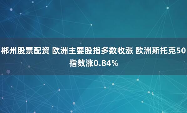 郴州股票配资 欧洲主要股指多数收涨 欧洲斯托克50指数涨0.84%